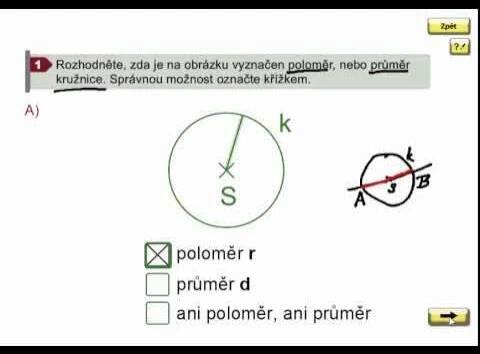 Kružnice (průměr, poloměr), Geometrie 3. ročník, strana 47, cvičení 1