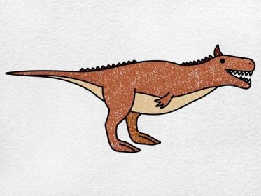 Majungasaurus Drawing: Step 9