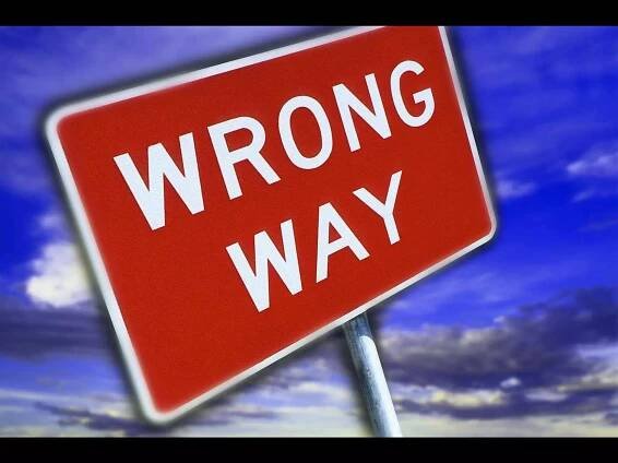 Wrong Way Sign