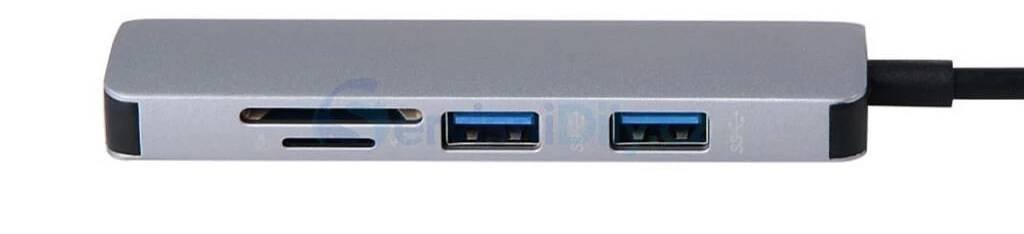 USB-C Hub 5 v 1 USB 3.0 Port 3x SD/TF čtečka karet - USB Huby - Příslušenství - Váš dodavatel dílu pro smartphony