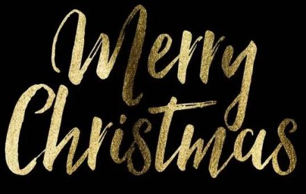 Merry Christmas festive christmas phrase in sparkling golden glitter text — Stock Image