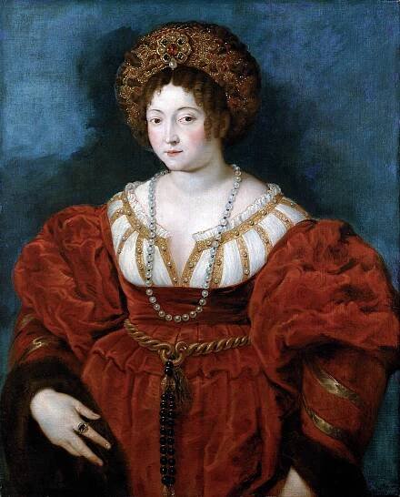 Peter Paul Rubens, copy after Titian, Isabella d’Este in Red, 1605, oil on canvas, 102 cm × 81 cm (Kunsthistorisches Museum)