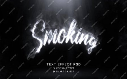 Smoking text effect writing