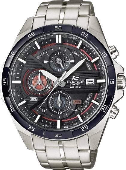 Casio chronografické náramkové hodinky EFR-556DB-1AVUEF (d x š x v) 53.5 x 48.7 x 12.6 mm stříbrná/bílá Materiál pouzdra