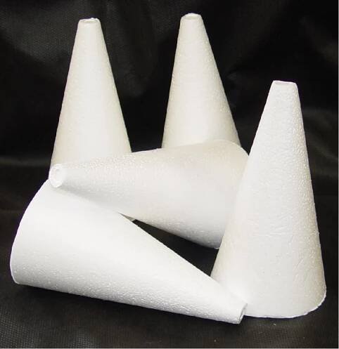 Kužel Polystyren 15 cm