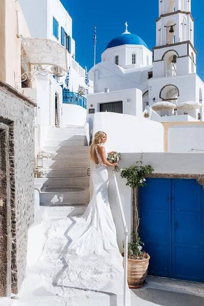 wedding at santorini gem pyrgos village wedding photos