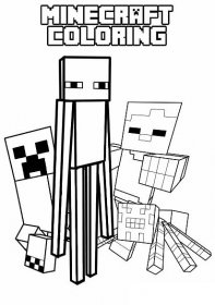 Minecraft Coloring Mob Coloring Pages For Kids