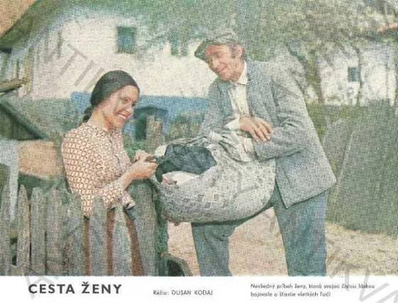 Cesta ženy 1974 fotoska Dušan Kodaj Jan Kačer - Starožitnosti a umění