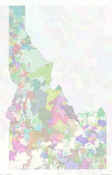 Idaho ZIP Codes Map thumbnail