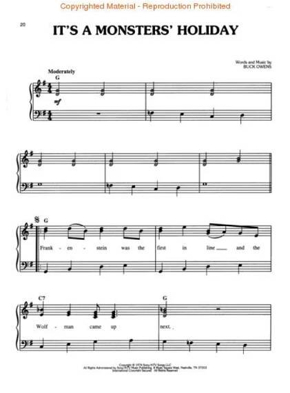 Halloween Songbook (noty na snadný klavír)
