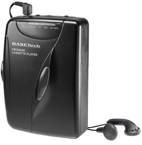 Basetech přenosný přehrávač kazet Walkman černá : Půhy.cz