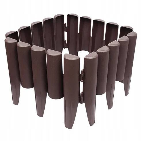 Zahradní obrubník Zahradní lem plast 215 cm x 23,5 cm hnědý