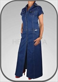 Dámské dlouhé džínové šaty 183