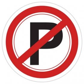 Dopravní značka bez zobrazení vektoru parkování. — Ilustrace