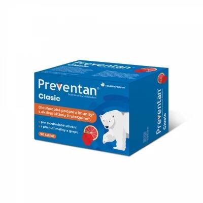 Preventan Clasic s příchutí maliny a grepu tbl.90