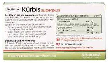 Dr. Böhm Kürbis superplus Tabletten 30 stk online kaufen