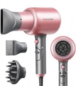 A blowdryer with accessories