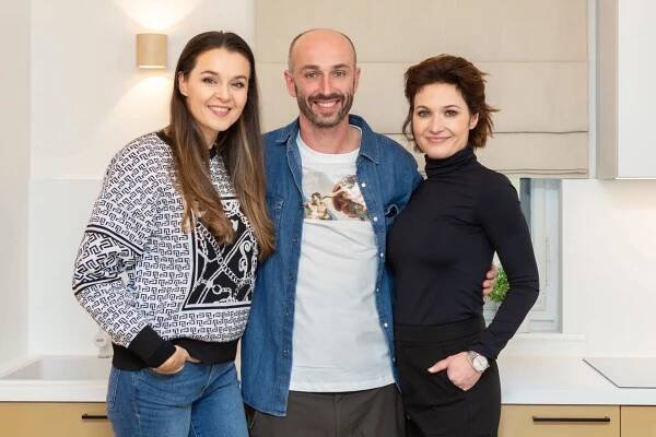 Iva Kubelková a designéři Andrea Hylmarová a Marek Povolný
