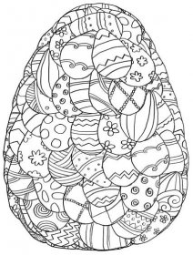 mozaika velikonoční vajíčka omalovánky k vytisknutí