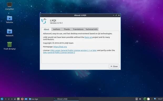 Lubuntu 19.04 Disco Dingo 32bitové a 64bitové Combo Linux živá instalace DVD PC Mac