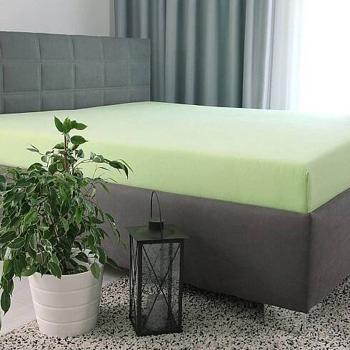 Tibex De Luxe jersey prostěradlo 90 x 200 x 30 cm jarní zelené od 449 Kč