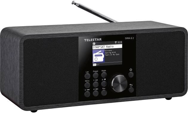 Telestar DIRA S 2 internetové stolní rádio internetové, DAB+, FM AUX, Bluetooth, DLNA, USB, Wi-Fi, internetové rádio funkce
