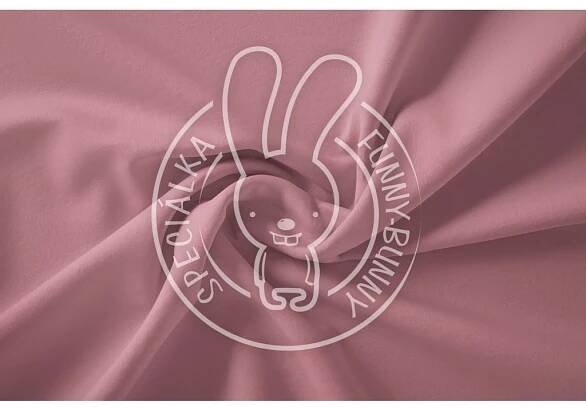 Teplákovina DUSTY PINK - FUNNY-BUNNY látky
