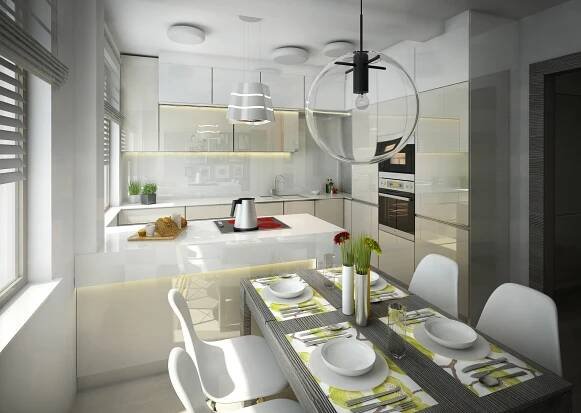 Kuchyně ve vysokém lesku | AŤÁK DESIGN 