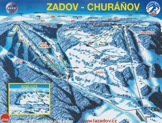 Zadov Průvodce po středisku, mapa lokací & Zadov ubytovaní