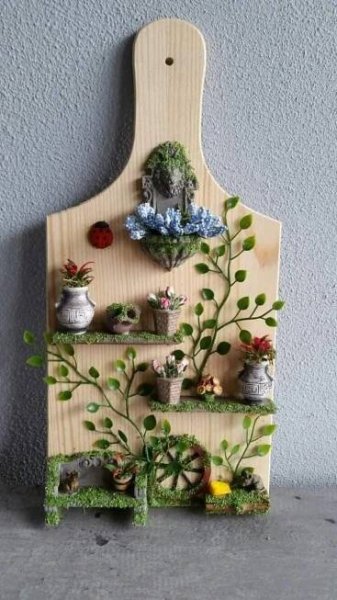 Pin by Viviana Espejo on Artesanías de cuerda | Wood art diy, Wood crafts, Doll house crafts