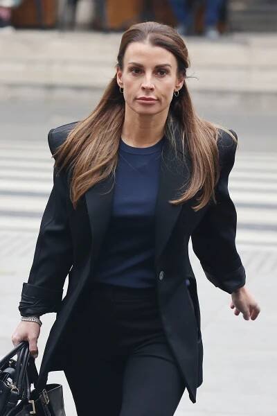 Coleen Rooney arriving at the Royal Courts of Justice.