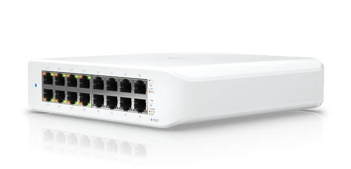 Ubiquiti USW-LITE-16-POE Networks UniFi Switch Lite 16 PoE L2 Gigabit Ethernet (10/100/1000) Podpora napájení po Ethernetu (PoE) Bílá (USW-LITE-16-POE) Photo#1