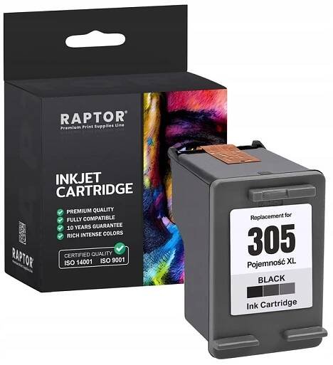 Inkoust Raptor pro tiskárnu HP 305XL DESKJET ENVY pro HP černý (black)