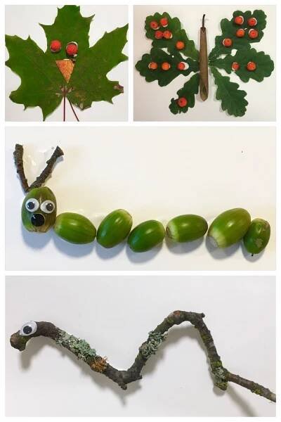 Helppoa askartelua syksyn lehdistä ja luonnonmateriaaleista TOP8 – Taaperoista eskareihin – Teehetkien koti | Leaf crafts, Fall crafts, Nature crafts