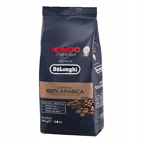 Káva zrnková De'Longhi Kimbo 100 % Arabica, 250 g