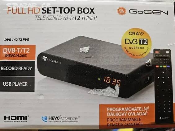 Set-top box GoGEN DVB 142 T2 PVR černý