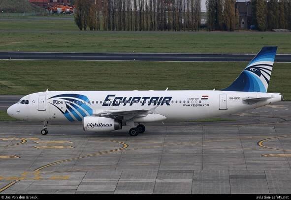 Accident Airbus A320-232 SU-GCC, Thursday 19 May 2016