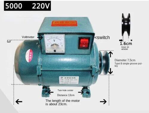 Generátor 220V 3500/5000/7000W Vysoce výkonný generátor osvětlení s permanentním magnetem - Obrázek 7 z 11