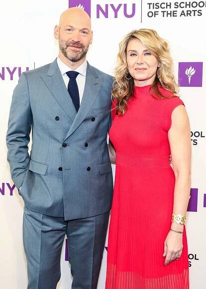 Corey Stoll and Nadia Bowers attend the 2024 NYU Tisch School Of The Arts Gala at Cipriani South Street on April 08, 2024