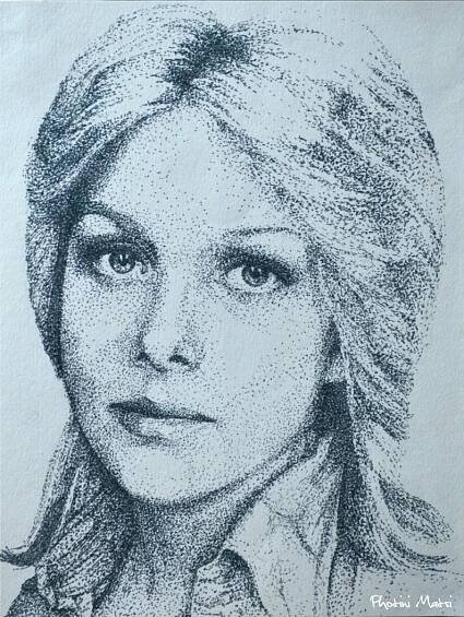Cherie Currie Portrait Drawing Pen Signed Etsy - Pen Portrait Drawing