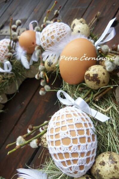 Easter Wreath with Handcrafted Eggs