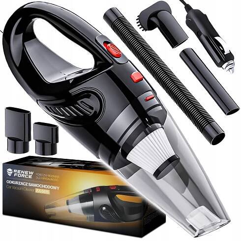 MOCNÝ Ručný vysávač do auta 120 W Hepa filter + koncovky + kábel 4 m