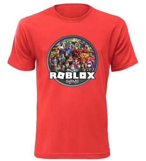 Pánské a dětské tričko Roblox game červené | OKtrika.cz dodavatel kvalitního textilu