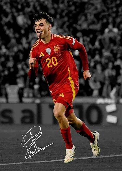 Fotografie Young Player Pedri Spain National Team Art Poster