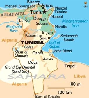 tunisia map