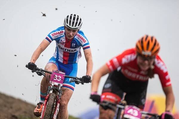 Tereza Neumannová ještě na horském kole při mistrovství světa 2020. Foto: Michal Červený