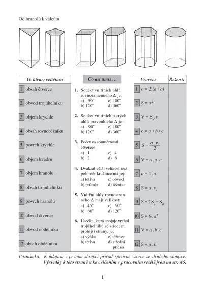 Geometrie 8 pracovní sešit