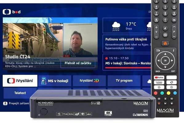 Mascom MC9140 UHDCI Menší potíže, jinak hodně nadějný „chytrý“ box