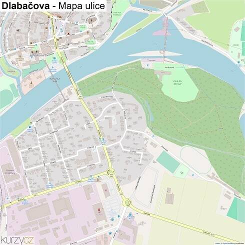 Dlabačova - mapy | Kurzy.cz
