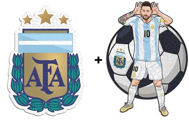 2 PACK Argentina® Logo + Lionel Messi
